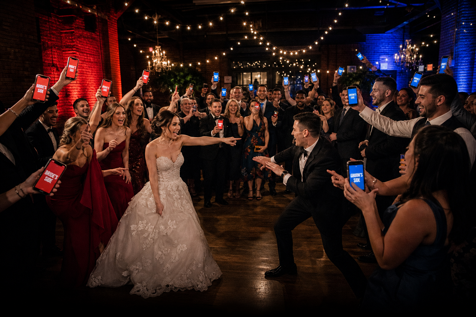 Wedding reception dance-off